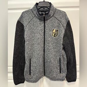 G-III Mens by Carl Banks Gray Vegas Golden Knights Zip Up Jacket Size XL